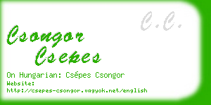 csongor csepes business card